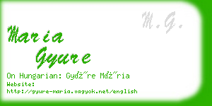 maria gyure business card