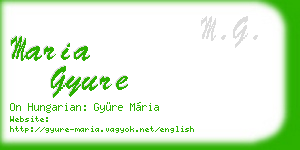 maria gyure business card